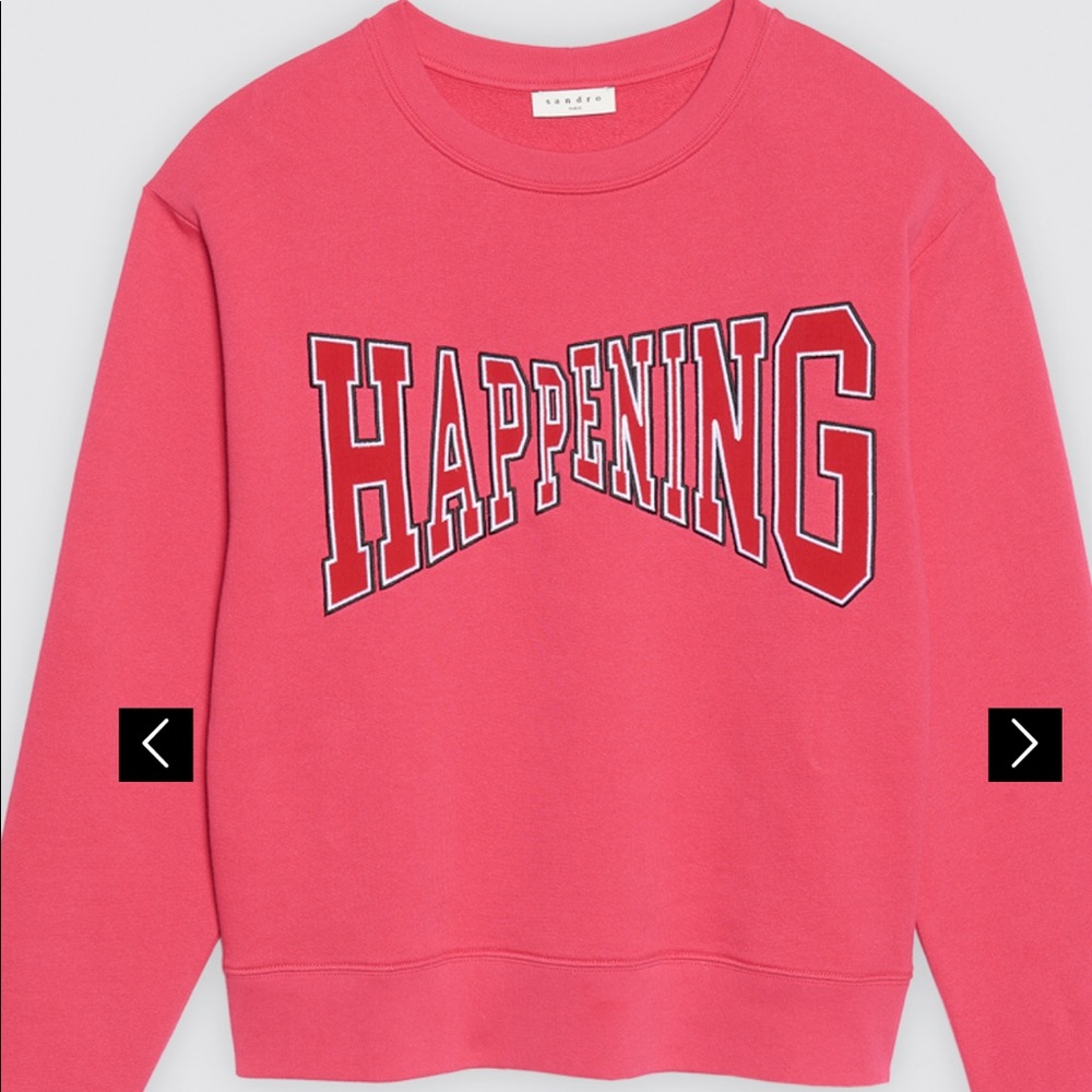 🛑SOLD Sandro Paris Happening Sweater $250 (+ $24 CA tax) Sz 3 (L/XL) Fuchsia Red